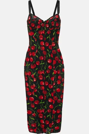 Dolce & Gabbana Cherry bustier midi dress
