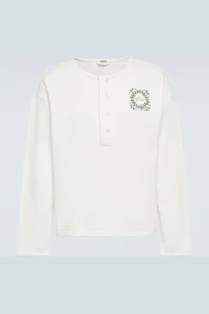 BODE Daisy Never Tell cotton Henley shirt