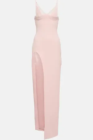 DAVID KOMA Side-slit maxi dress
