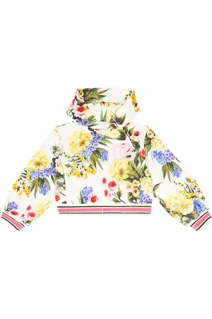 Dolce & Gabbana DG floral cotton jersey hoodie