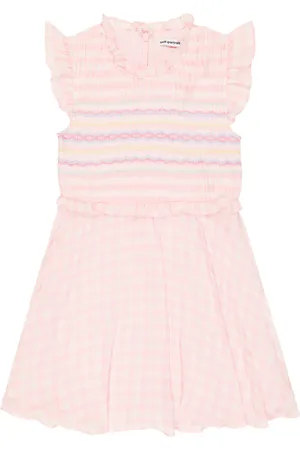 Self-Portrait Gingham embroidered dress