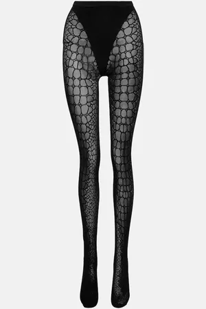 Alaïa AlaÃ¯a Croc-effect tights