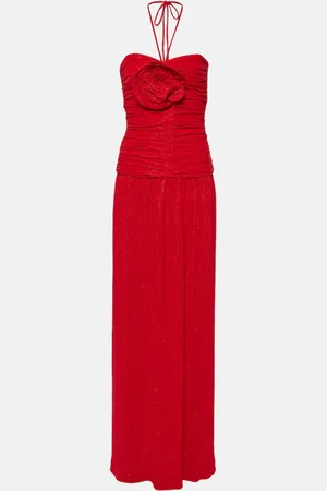 Rebecca Vallance Samantha floral-appliquÃ© ruched gown