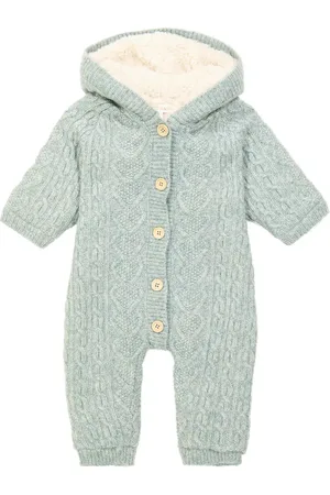 Louise Misha Baby David Pilot wool and cotton onesie