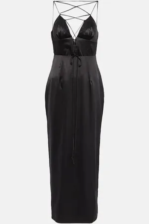 Alessandra Rich Silk-blend satin maxi dress