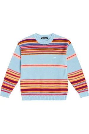 Acne Studios Face Logo striped cotton sweater