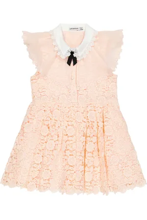 Self-Portrait Guipure lace and chiffon dress