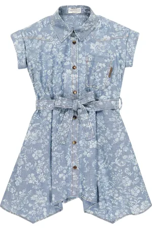 Brunello Cucinelli Floral denim dress