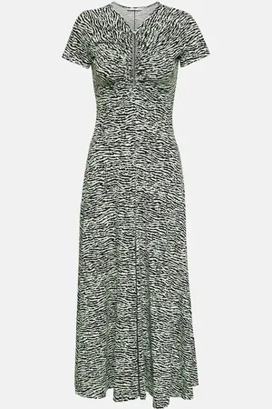 Proenza Schouler White Label zebra-print keyhole maxi dress
