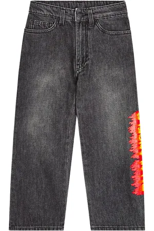 Palm Angels Logo straight-leg jeans