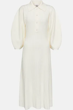 Chloé ChloÃ© Ribbed-knit wool midi dress