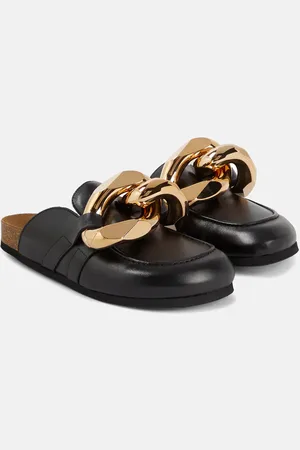J.W.Anderson Embellished leather slippers