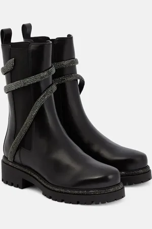 RENE CAOVILLA Chelsea leather ankle boots