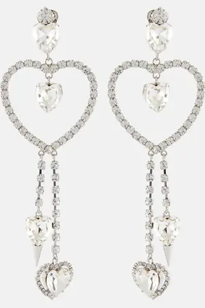 Alessandra Rich Embellished pendant earrings