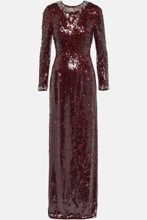 Erdem Yoanna sequined open-back gown