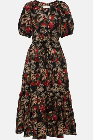 ULLA JOHNSON Olina cotton poplin midi dress