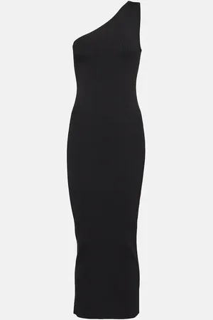 Totême Ribbed-knit one-shoulder midi dress