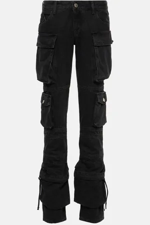 The Attico Low-rise straight cargo jeans