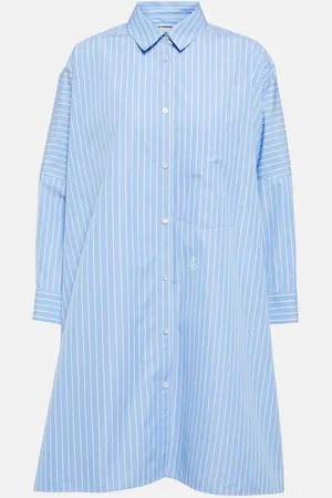 Jil Sander Striped cotton poplin shirt