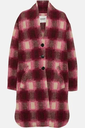 Marant Etoile Gabriel checked wool-blend coat