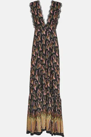 Etro Paisley lace-trimmed gown