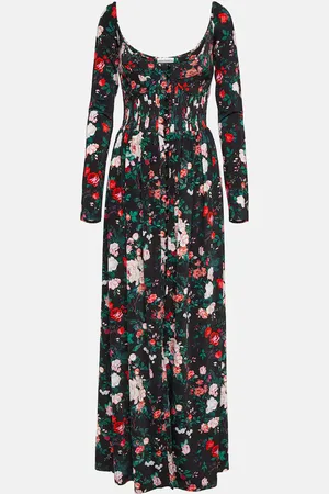 Paco rabanne Floral corset maxi dress