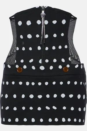Vivienne Westwood Foam polka-dot virgin wool miniskirt