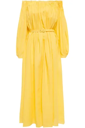 GABRIELA HEARST Martha off-shoulder linen maxi dress