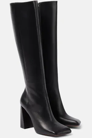Amina Muaddi Marine 95 nappa leather knee-high boots