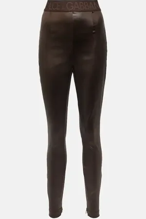 Dolce & Gabbana High-rise vinyl leggings