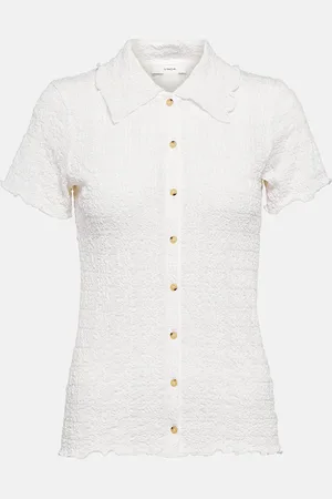Vince Shirred striped shirt