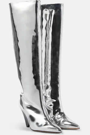 Isabel Marant Lakita mirrored knee-high boots