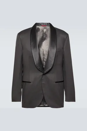 Brunello Cucinelli Single-breasted silk tuxedo jacket