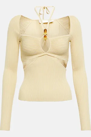 Simkhai Elenor cutout ribbed-knit top