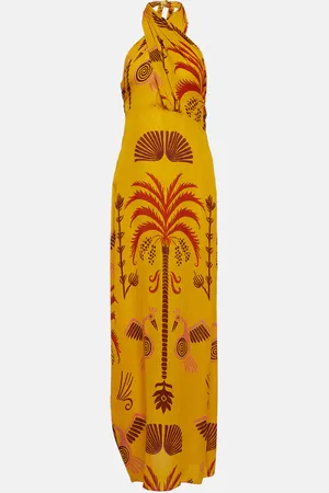 JOHANNA ORTIZ Printed silk georgette maxi dress