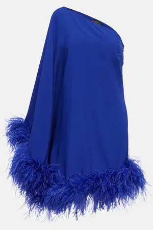 ‎Taller Marmo‎ Piccolo Ubud feather-trimmed minidress