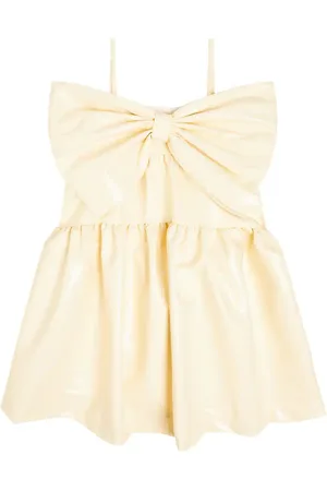 CAROLINE BOSMANS Ruffled faux leather dress