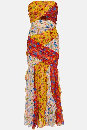 Carolina Herrera Floral strapless maxi dress