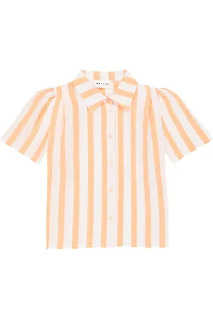 MORLEY Star striped cotton and linen shirt