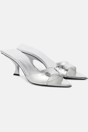 The Attico Bes 65 metallic leather mules