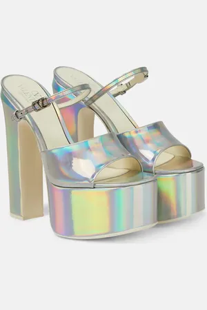 VALENTINO GARAVANI VLogo holographic platform sandals