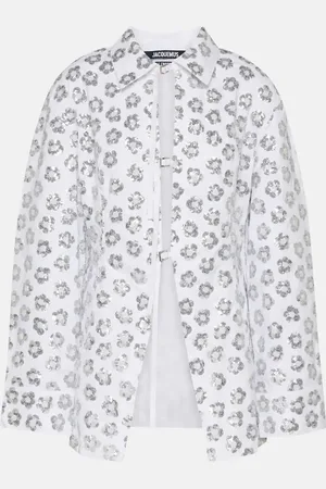 Jacquemus Lavoir sequinned cotton-blend shirt