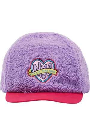 Marc Jacobs Logo faux shearling baseball cap