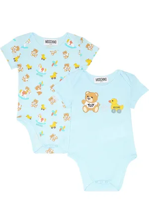 Moschino Baby set of 2 printed cotton bodysuits