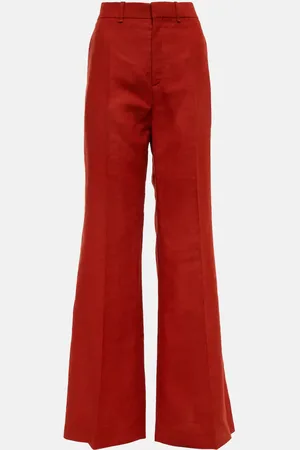 Chloé ChloÃ© High-rise flared linen pants