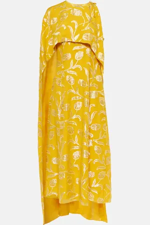 Markarian Caped silk-blend midi dress