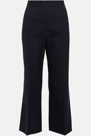 Chloé ChloÃ© High-rise cropped flared wool pants