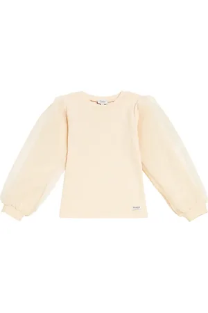 Donsje Sien puff-sleeve cotton-blend top