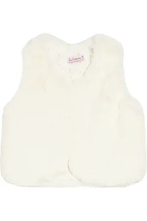 La Coqueta Baby Eva faux-fur vest