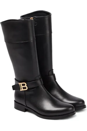 Balmain Logo leather boots